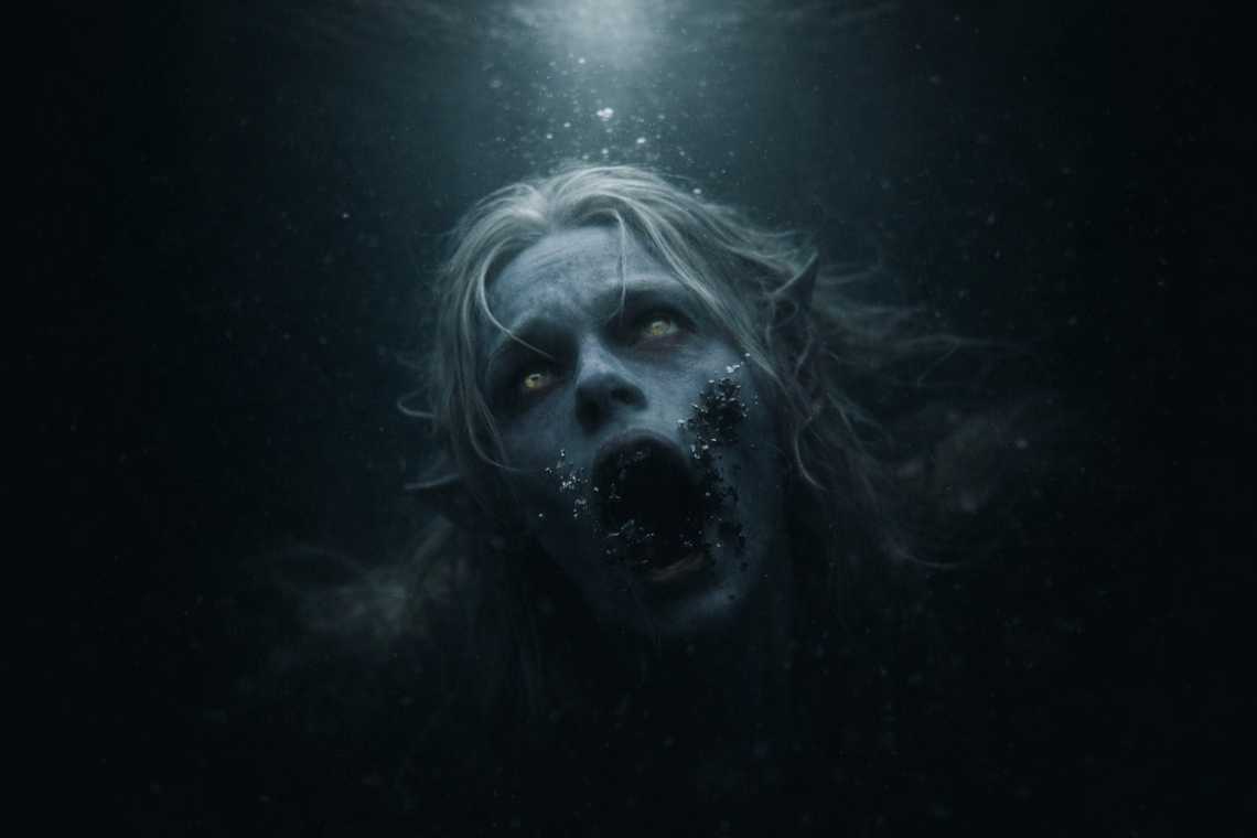 Drowning vision as reality shatters in the nightmare sea