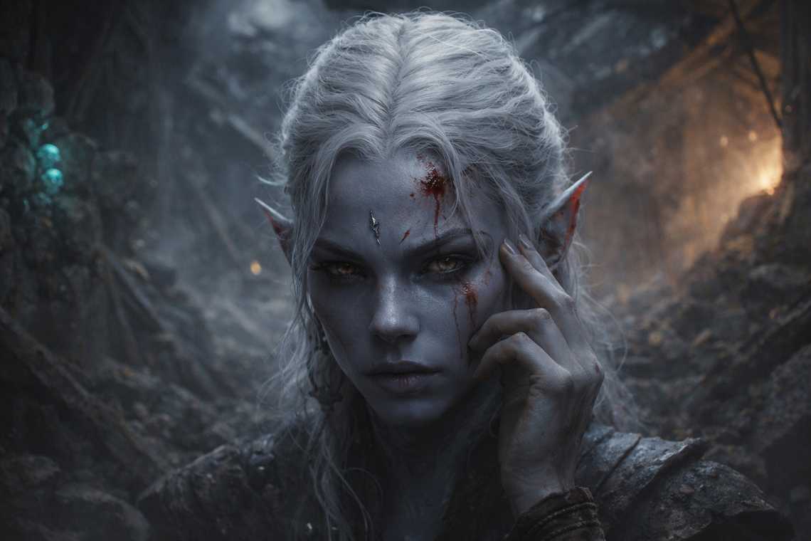 Shyntara assessing the collapsed rubble