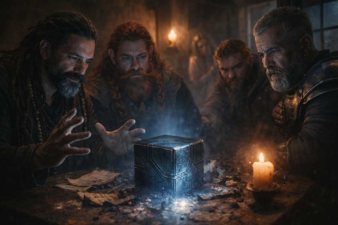 Group tension as they discuss the artifact