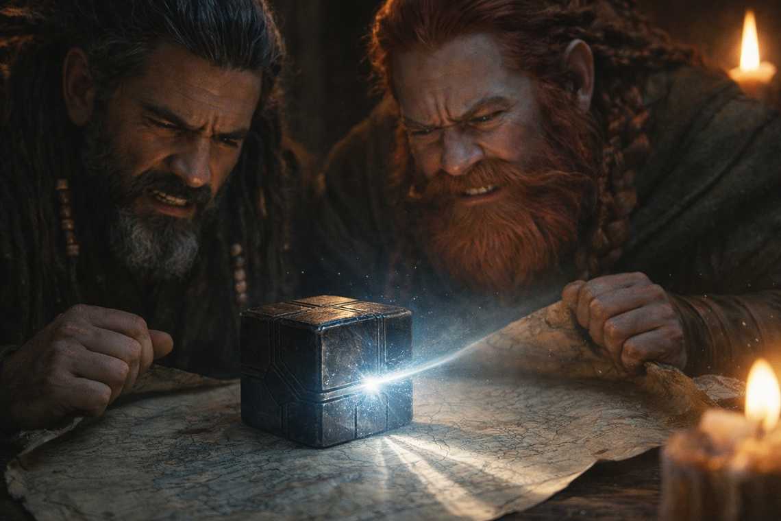 The artifact pointing north like a compass with teeth