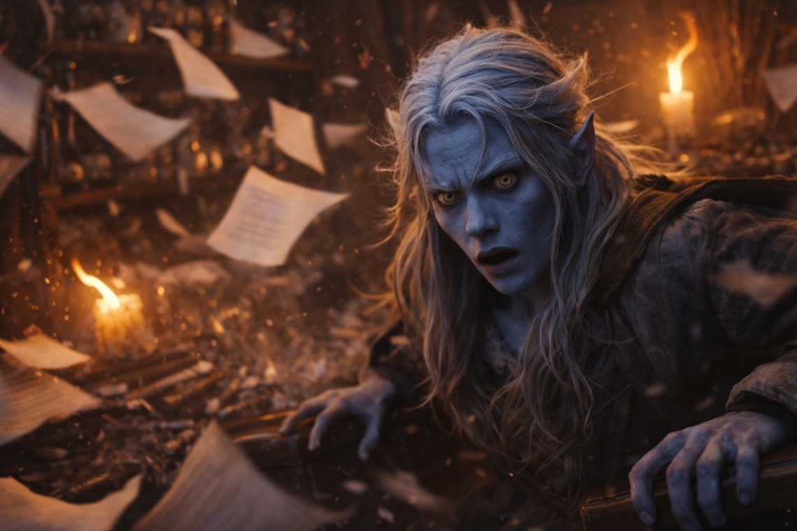 A chaotic burst of airflow