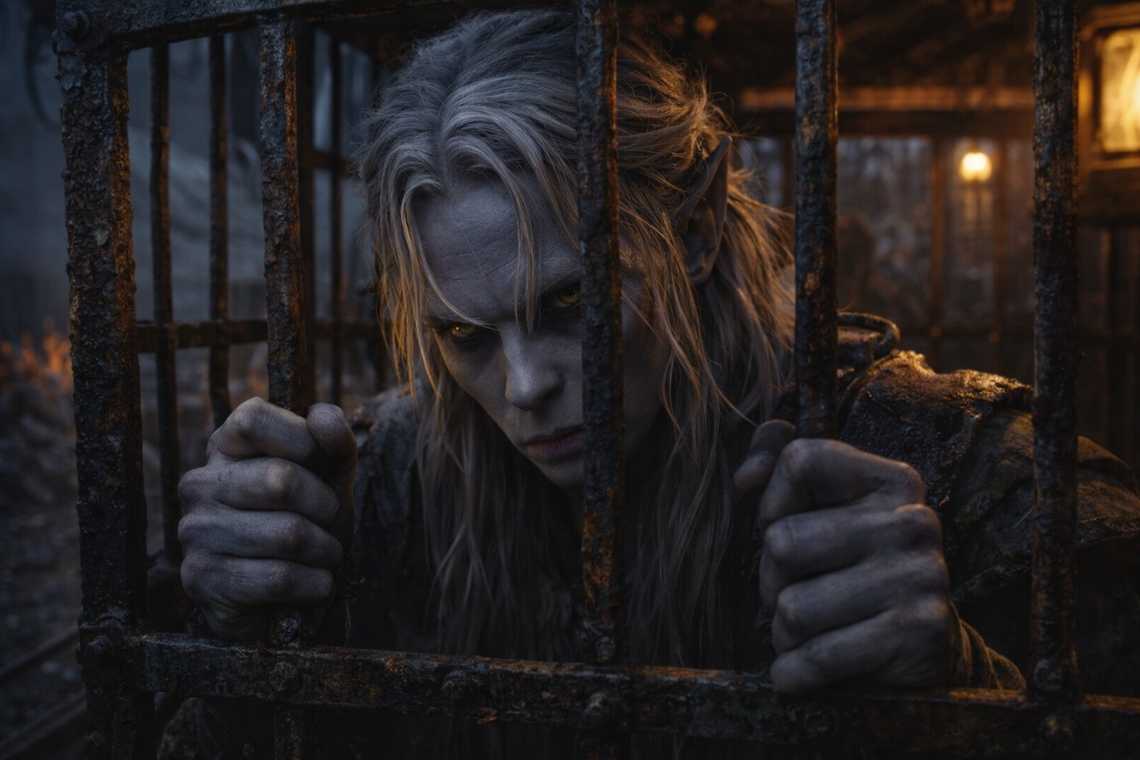 The cage sways on the road