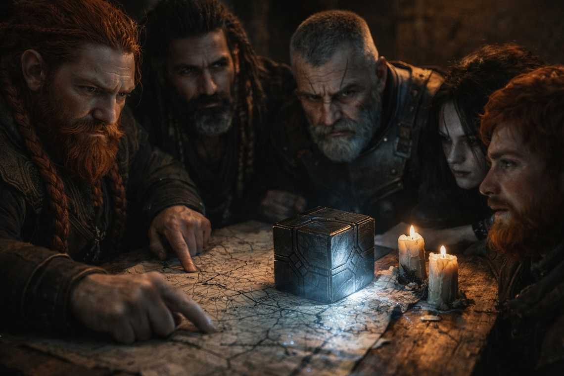 The group planning their departure