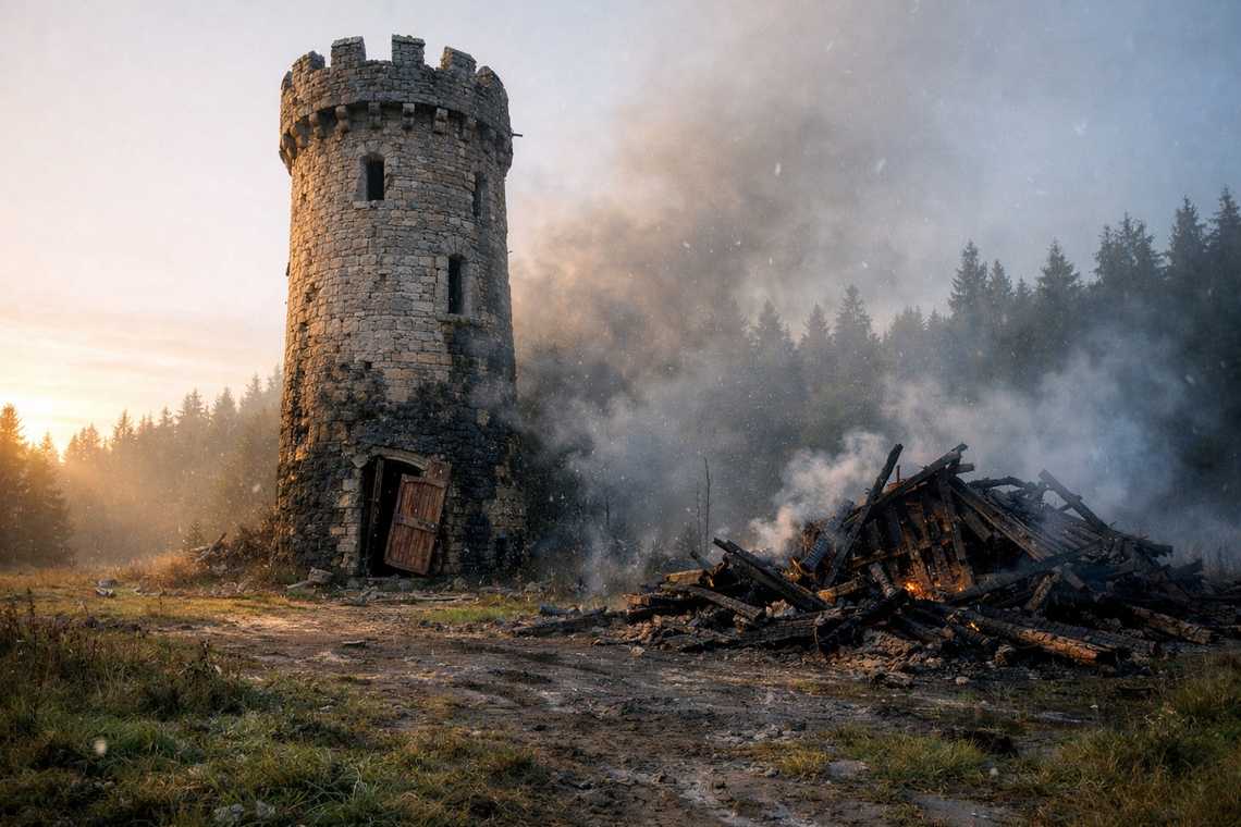 Burnt tower