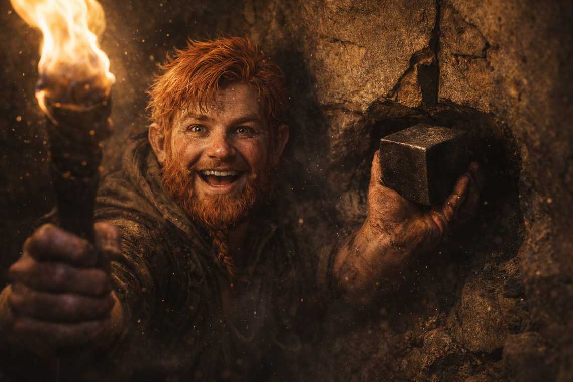 Flashback to finding the cube in the stratum