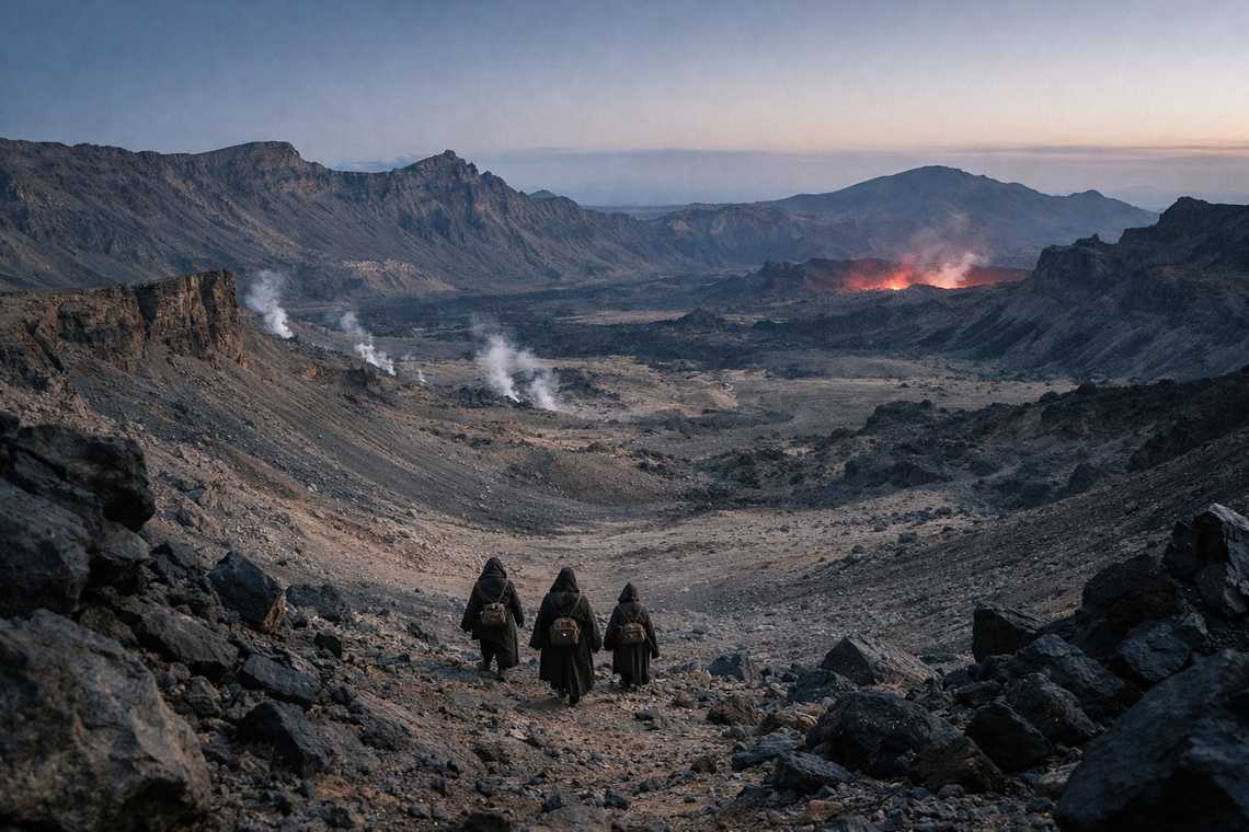 Crest over disputed lands