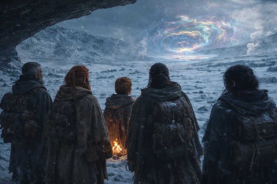 The group watching the northeast distortion