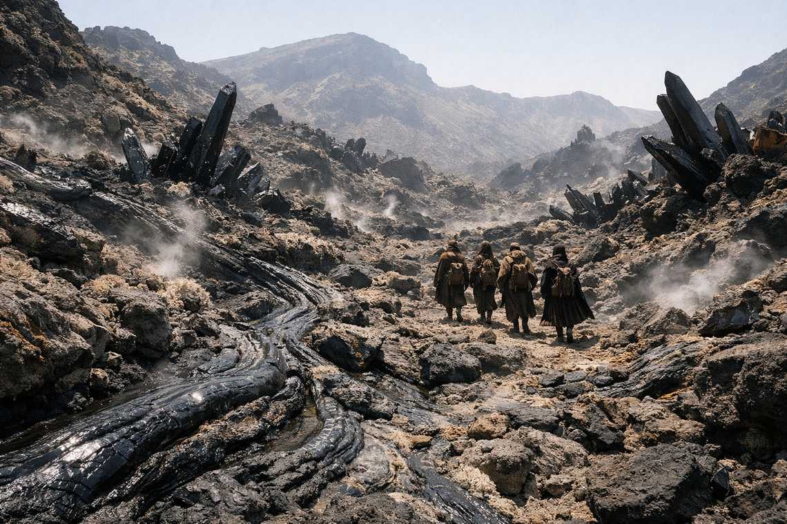 Wild crystal terrain in Wyrmreach