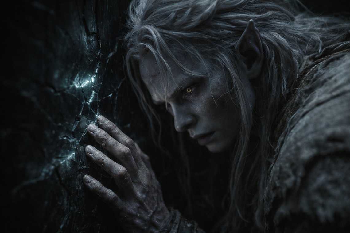 Drusniel cannot leave the ancient writing alone