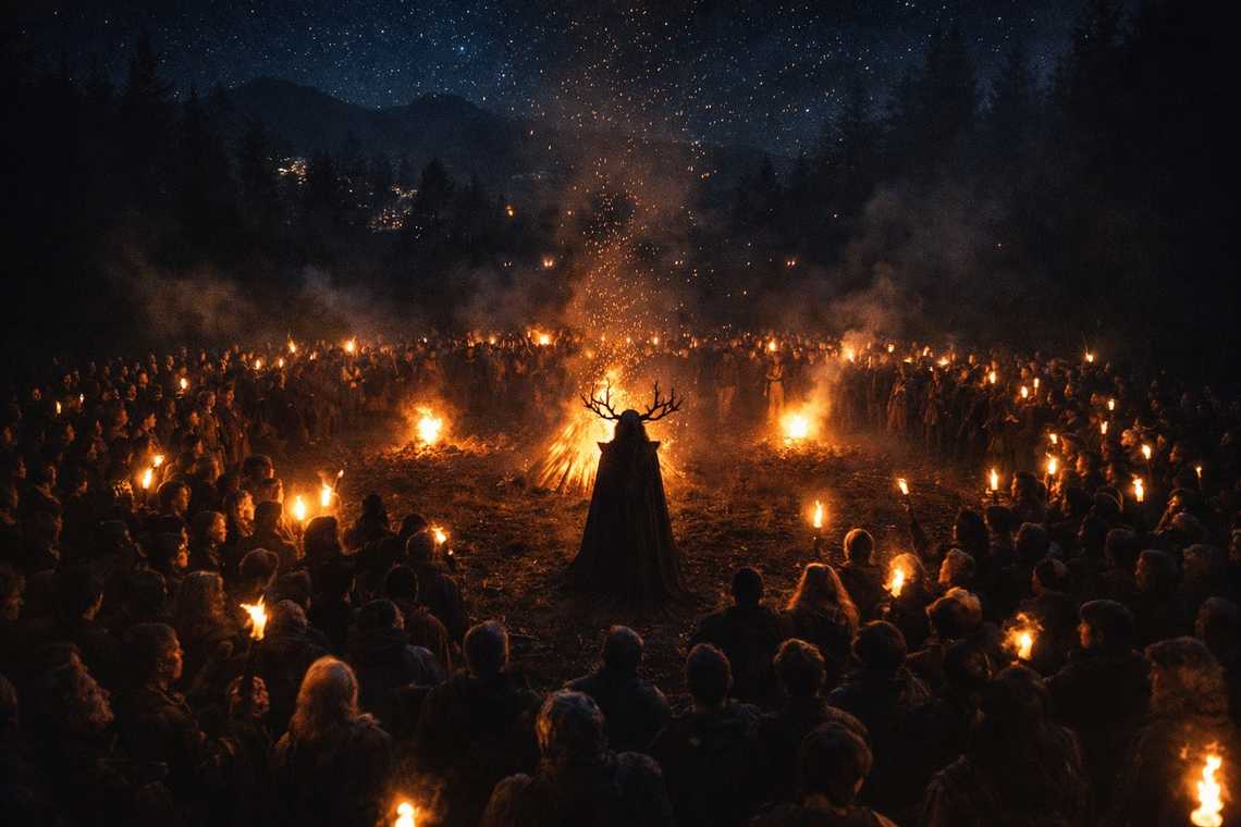 The witch delivering her prophecy