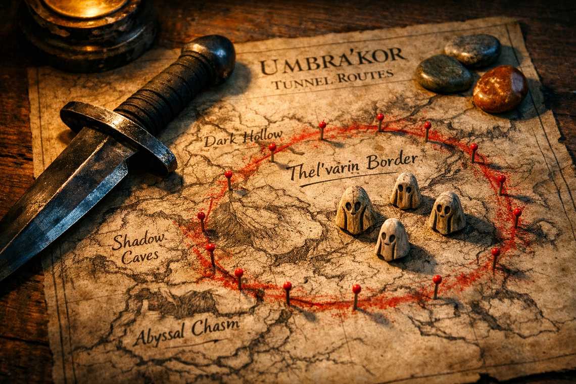 Patrol routes marked on a strategic map