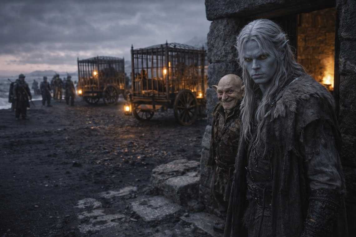 Slaver caravan arrives