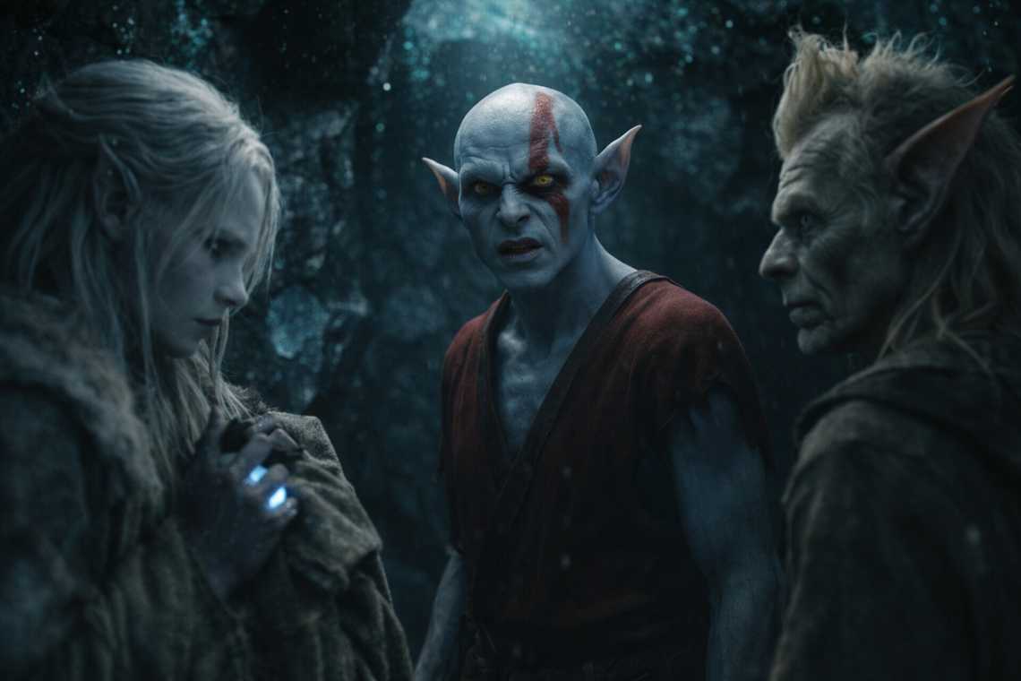 Elion steps into the center of the cave