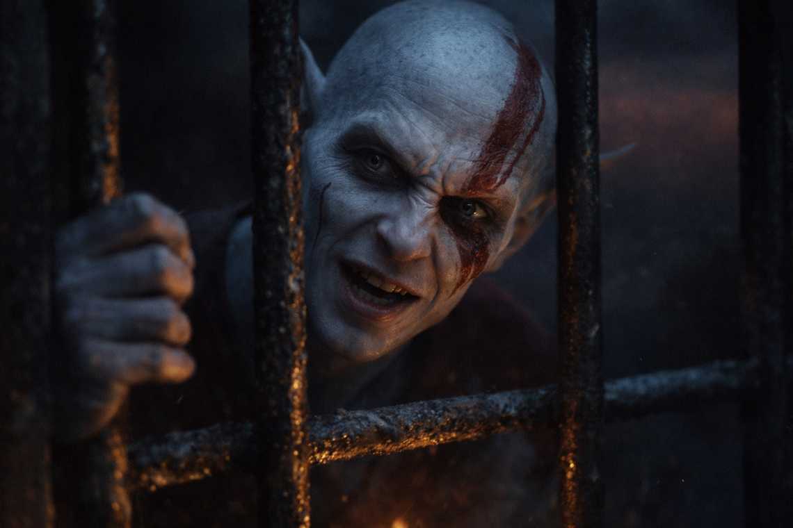 Red marks in twilight