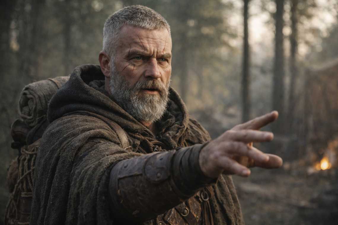 Aldric weighs tactical options with the group