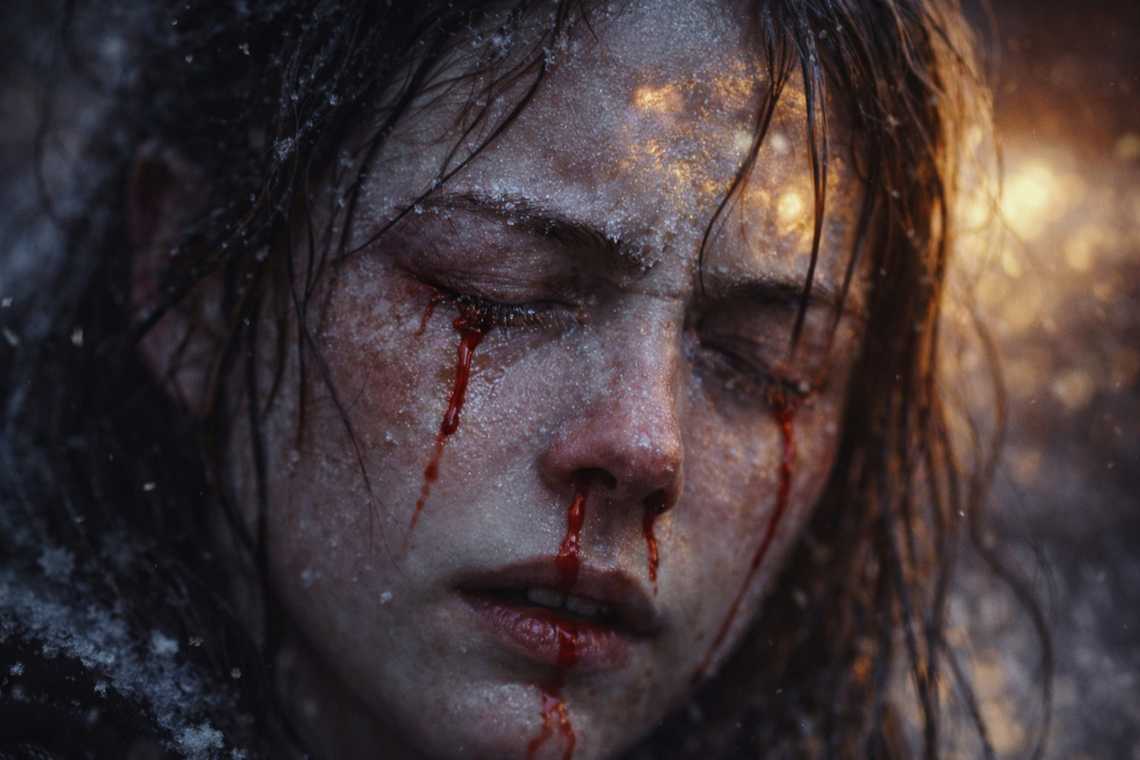 Vision fragments arriving like shards of mirror, each one costing Maris something