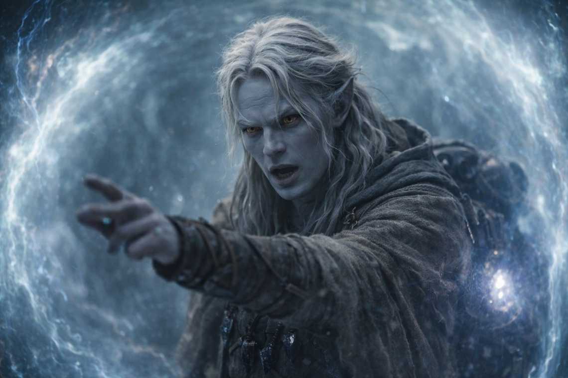 Drusniel standing in the barrier's interior, the Null humming, whispering "I am sorry"