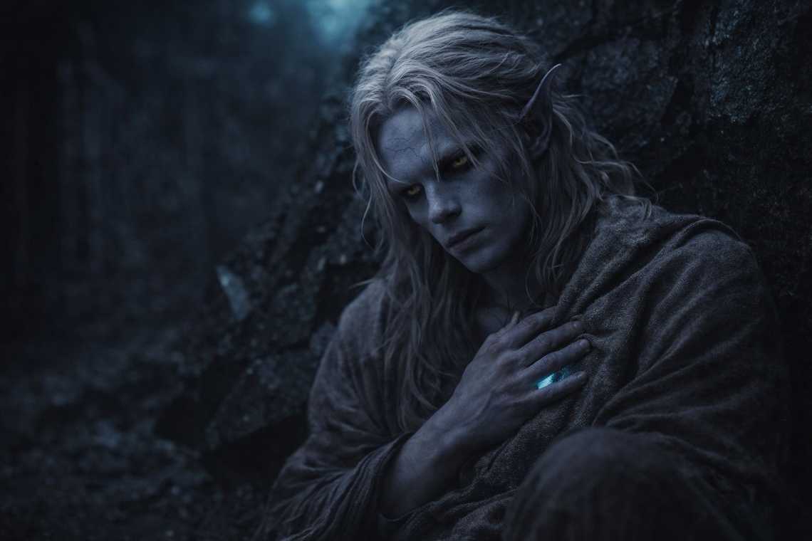 Drusniel contemplates his dual nature as a key