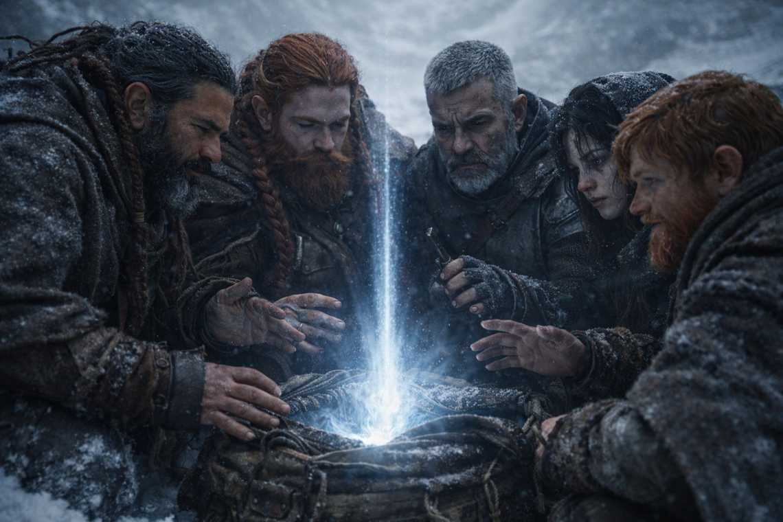 Xandor sensing the artifact